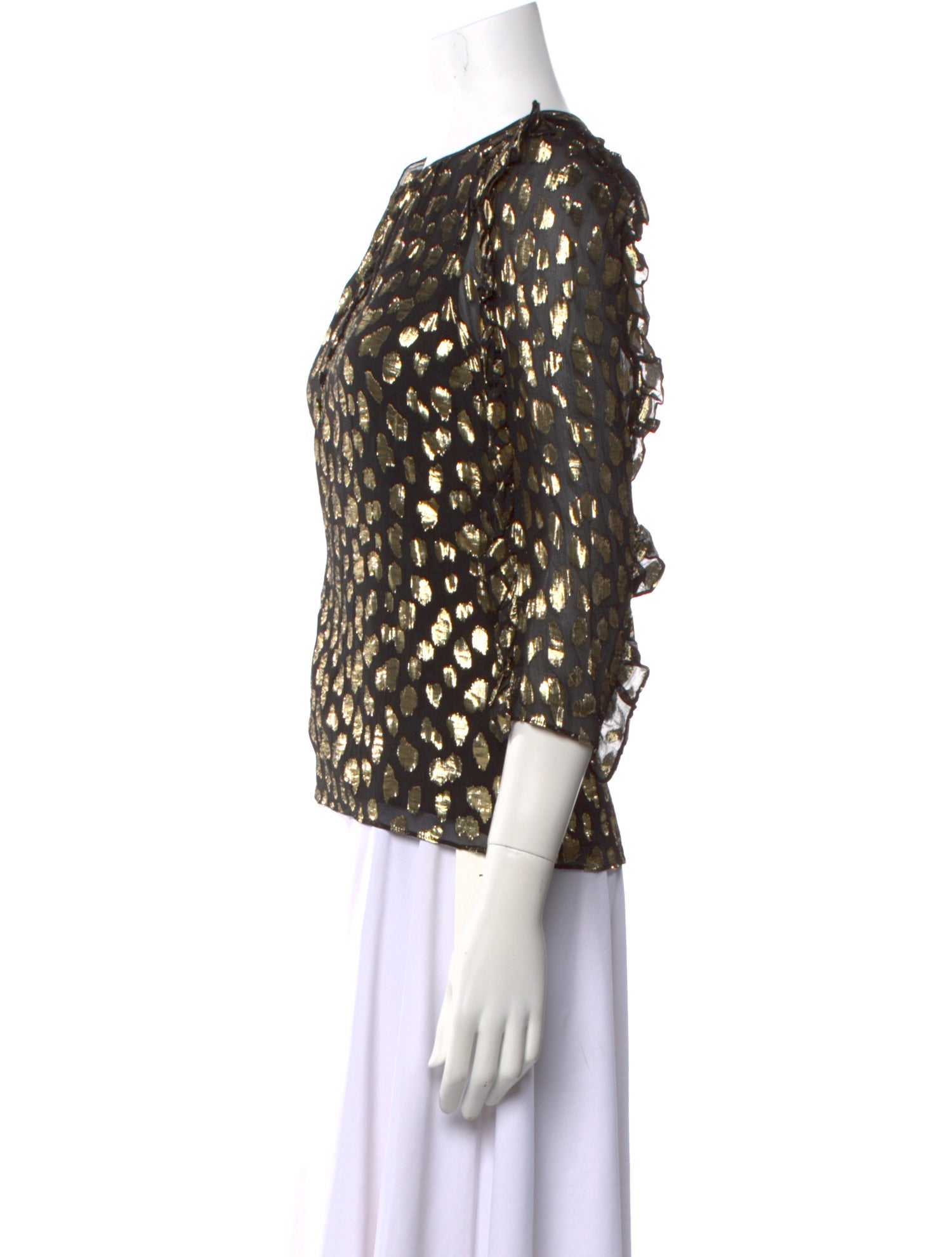 Rebecca Taylor Silk Animal Print Blouse w/ Tags