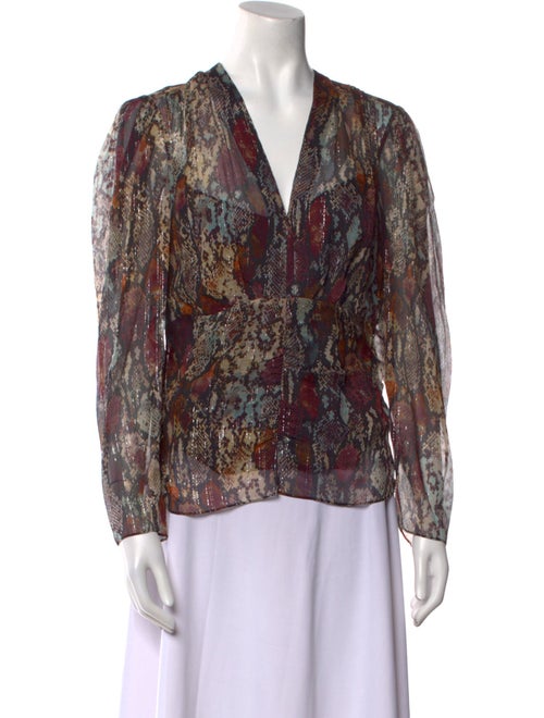 Rebecca Taylor Silk Printed Blouse