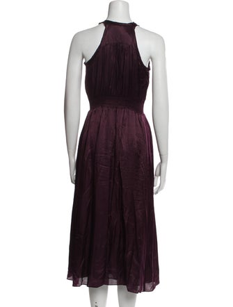 Rebecca Taylor Scoop Neck Midi Length Dress