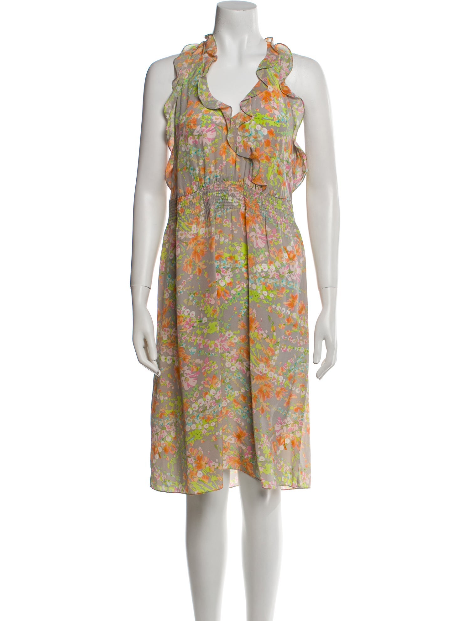Rebecca Taylor Floral Print Knee-Length Dress