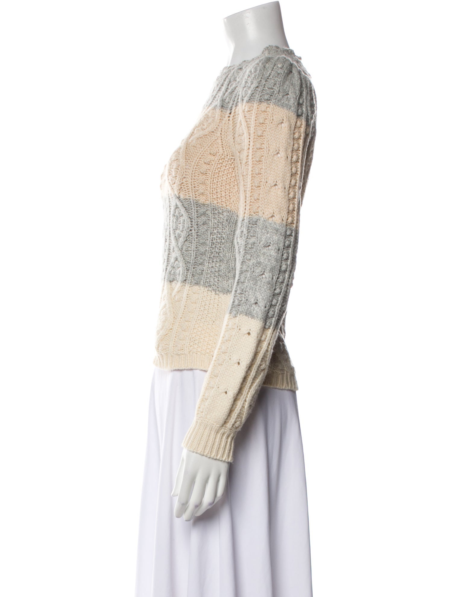 Rebecca Taylor Striped Crew Neck Sweater