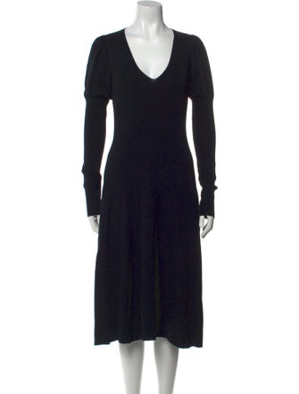 Rebecca Taylor V-Neck Midi Length Dress