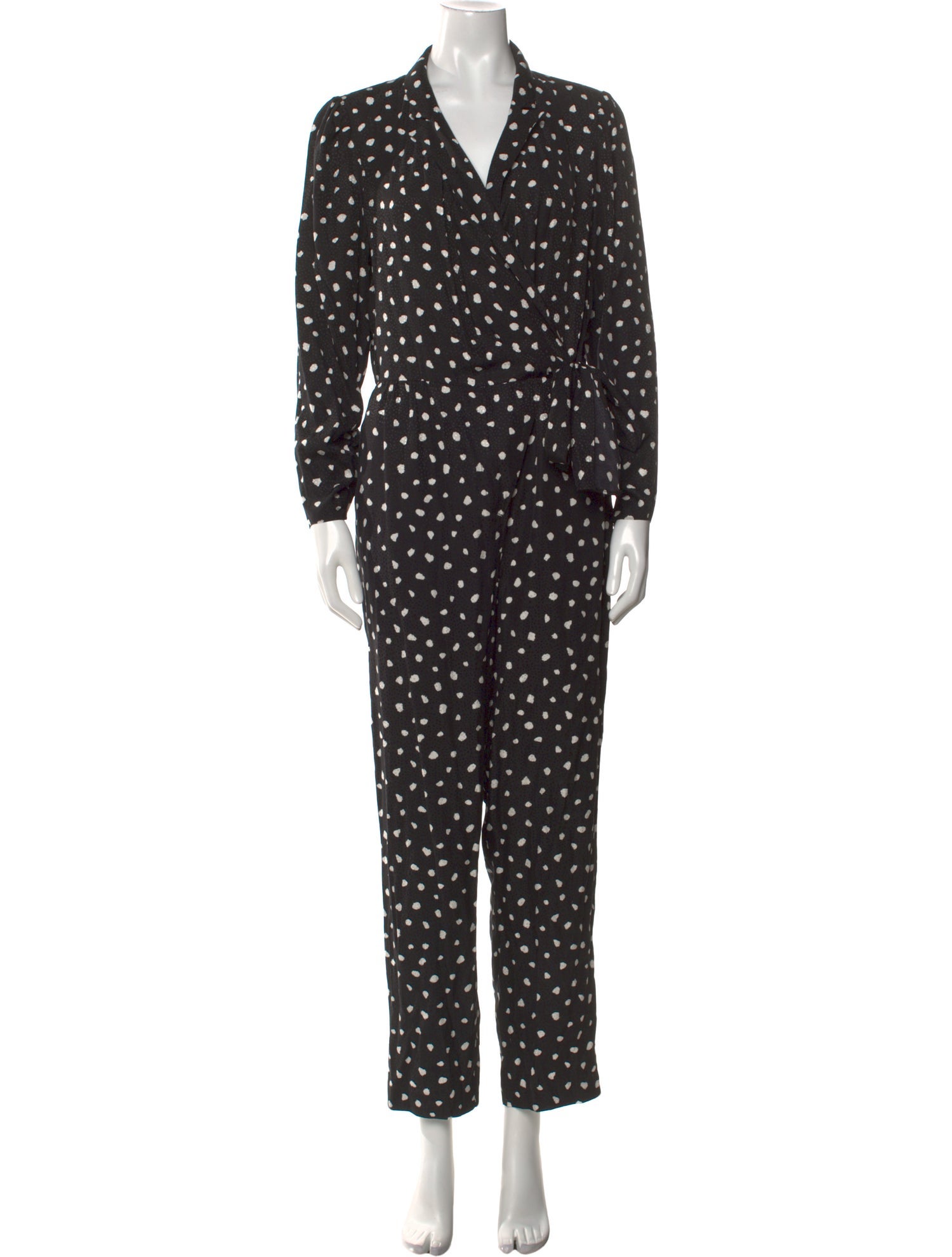 Rebecca Taylor Printed V-Neck Jumpsuit