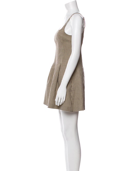 Rebecca Taylor Plaid Print Square Neckline Romper