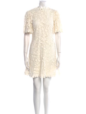 Rebecca Taylor Lace Pattern Mini Dress