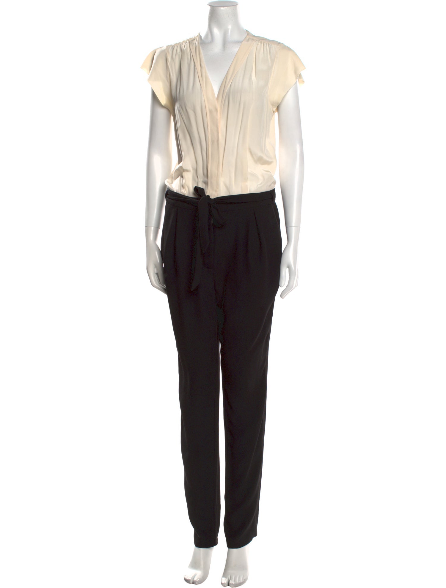 Rebecca Taylor Silk V-Neck Jumpsuit