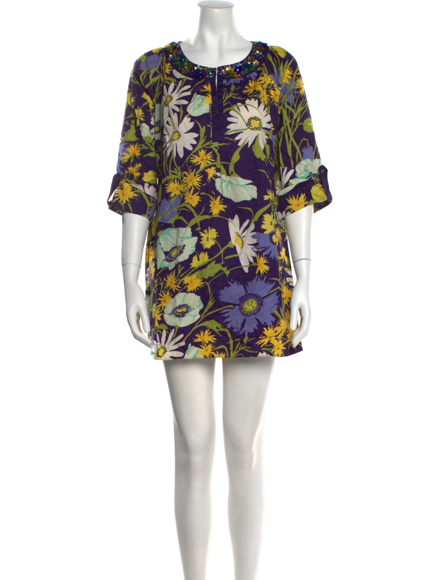 Rebecca Taylor Floral Print Mini Dress
