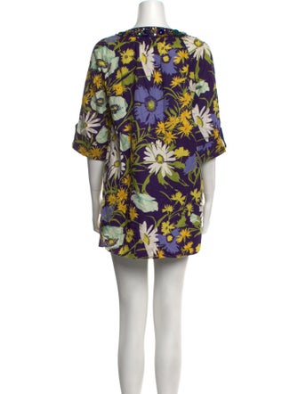 Rebecca Taylor Floral Print Mini Dress