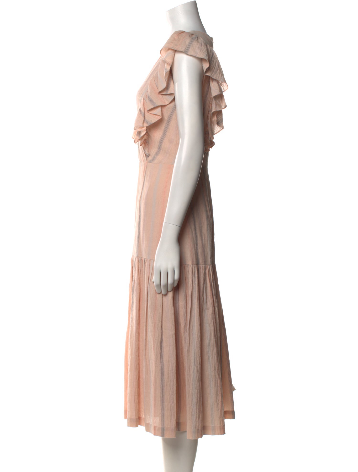 Rebecca Taylor V-Neck Midi Length Dress