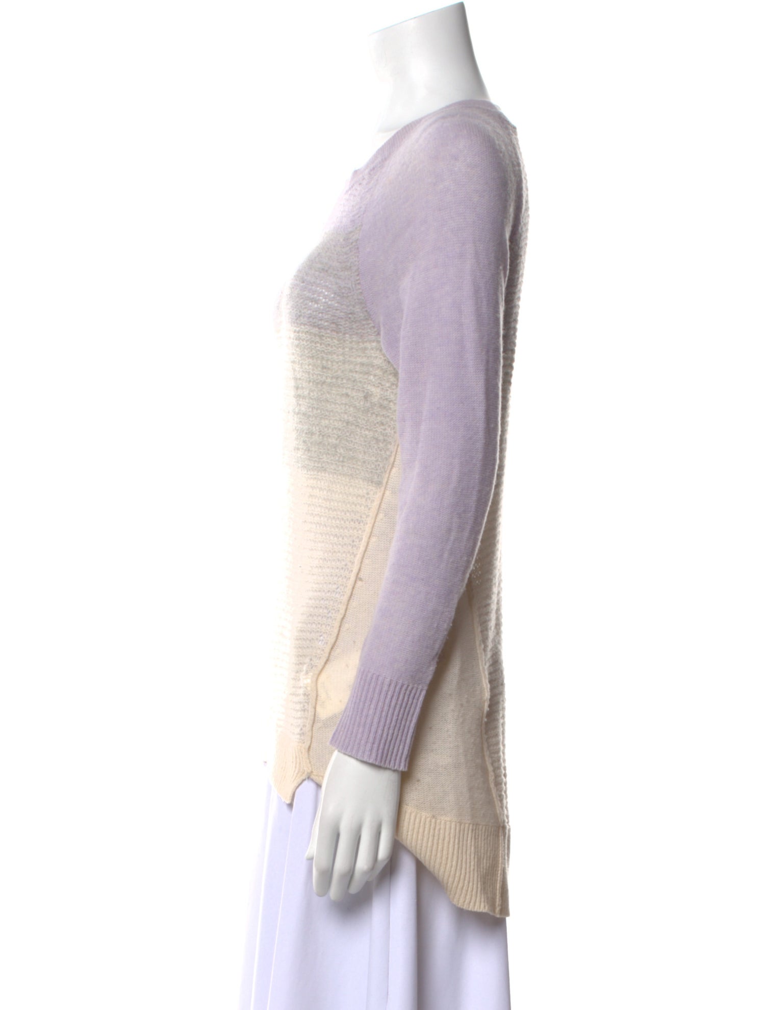 Rebecca Taylor Wool Colorblock Pattern Sweater