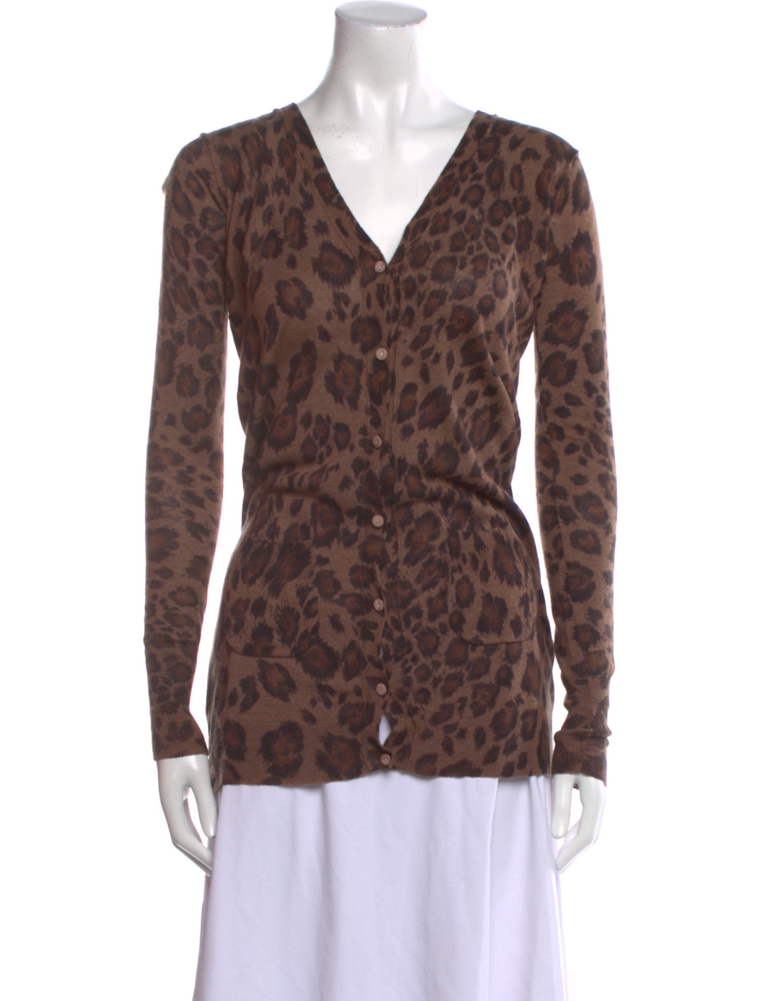 Rebecca Taylor Silk Animal Print Sweater