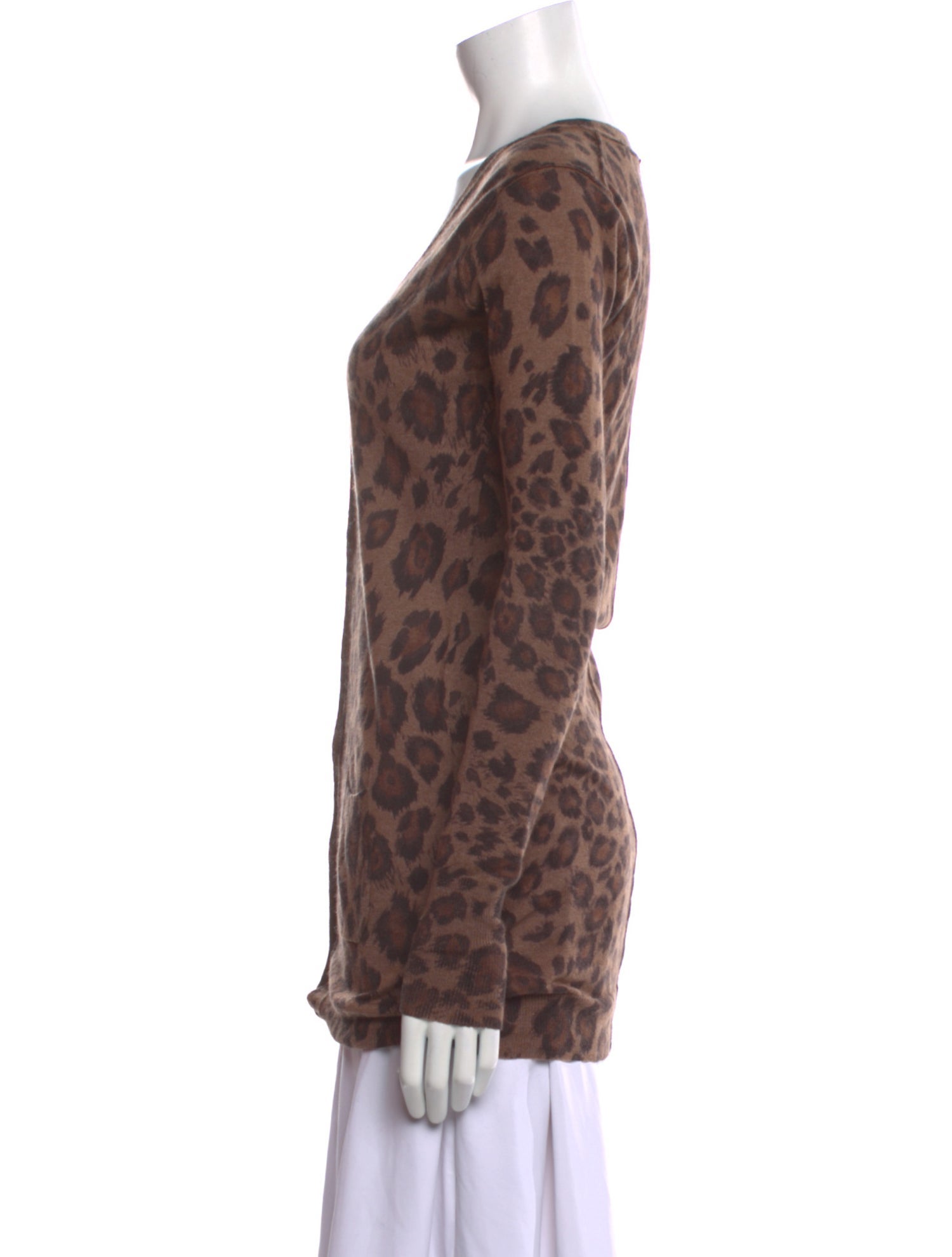 Rebecca Taylor Silk Animal Print Sweater