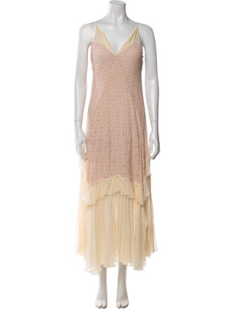 Rebecca Taylor V-Neck Long Dress