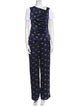 Rebecca Taylor Polka Dot Print Keyhole Accent Pant Set