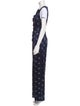 Rebecca Taylor Polka Dot Print Keyhole Accent Pant Set