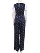 Rebecca Taylor Polka Dot Print Keyhole Accent Pant Set
