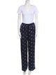 Rebecca Taylor Polka Dot Print Keyhole Accent Pant Set