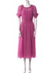 Rebecca Taylor Crew Neck Long Dress