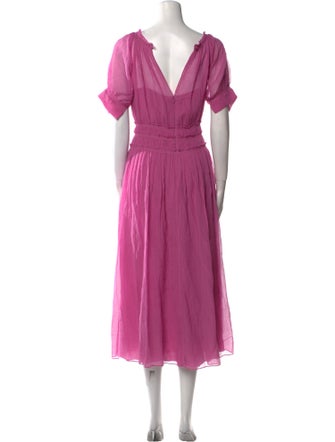 Rebecca Taylor Crew Neck Long Dress
