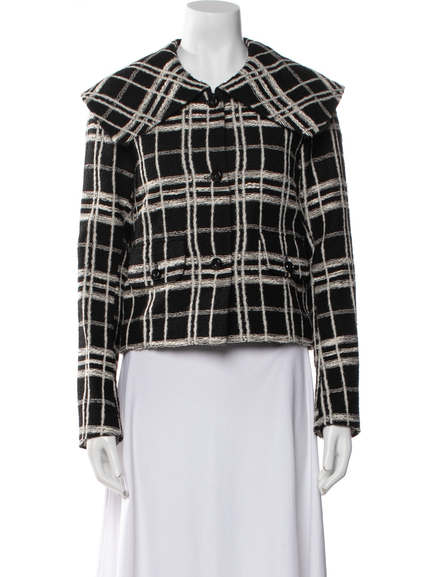 Rebecca Taylor Plaid Print Evening Jacket