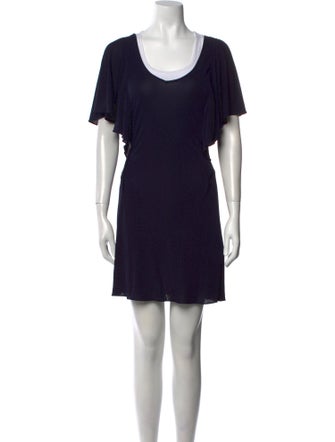 Rebecca Taylor Scoop Neck Mini Dress