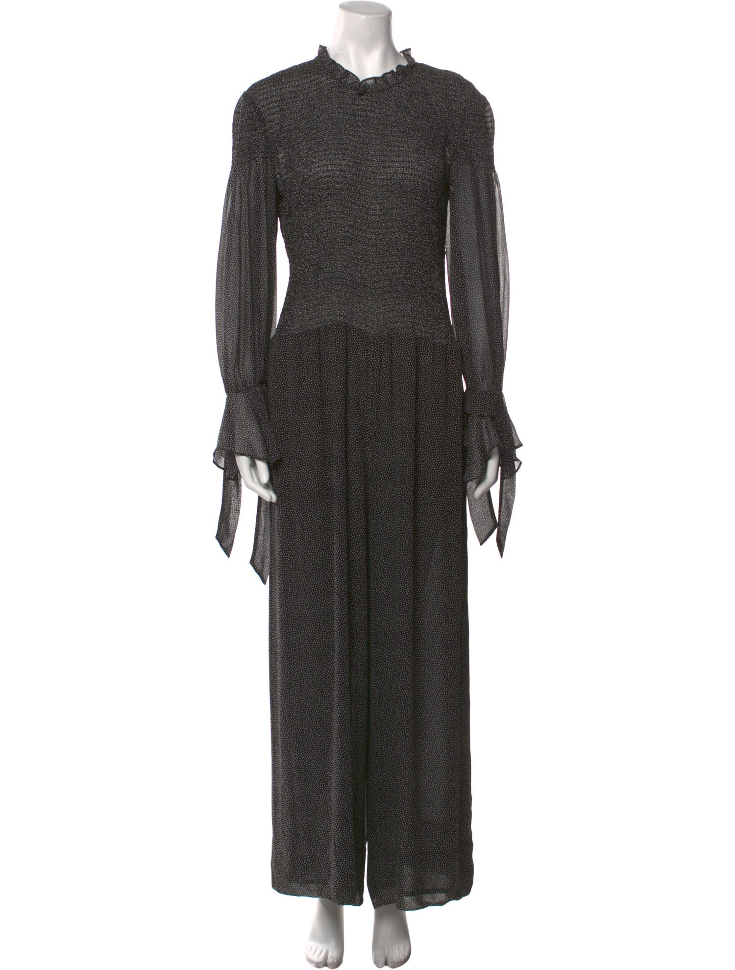 Rebecca Taylor Silk Polka Dot Print Jumpsuit