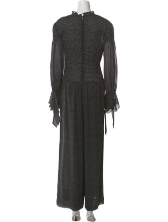 Rebecca Taylor Silk Polka Dot Print Jumpsuit