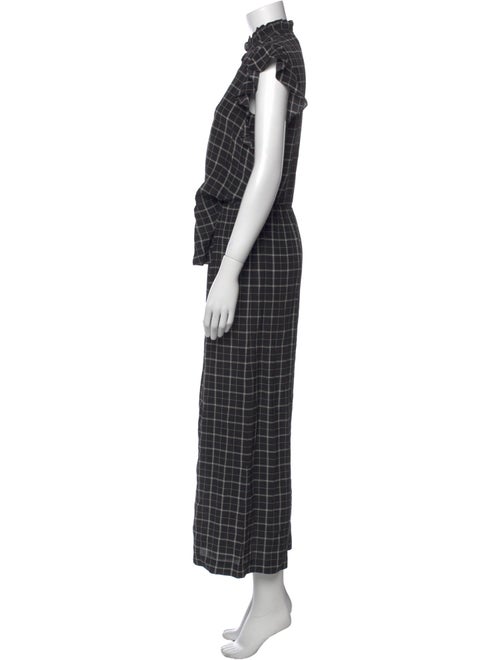 Rebecca Taylor Silk Plaid Print Jumpsuit