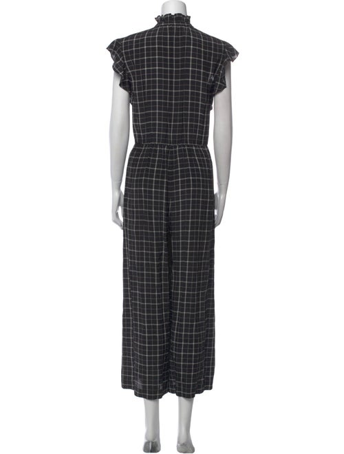 Rebecca Taylor Silk Plaid Print Jumpsuit