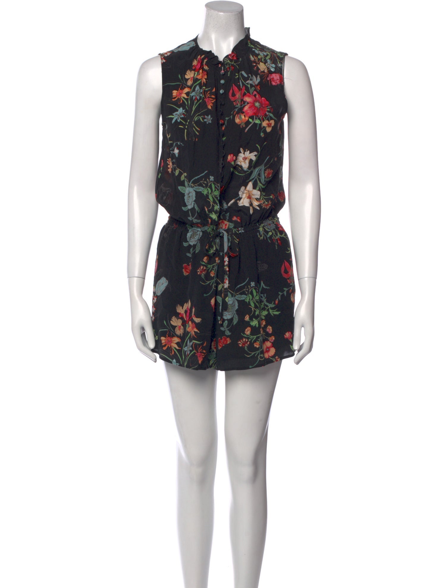 Rebecca Taylor Silk Floral Print Romper