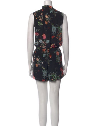 Rebecca Taylor Silk Floral Print Romper