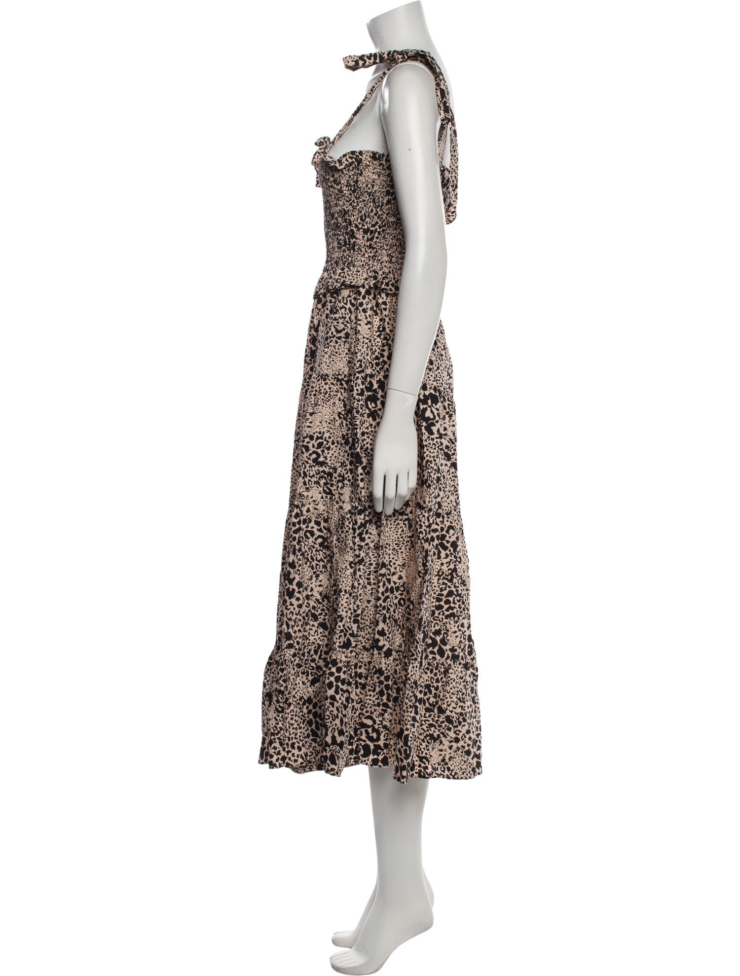 Rebecca Taylor Animal Print Long Dress