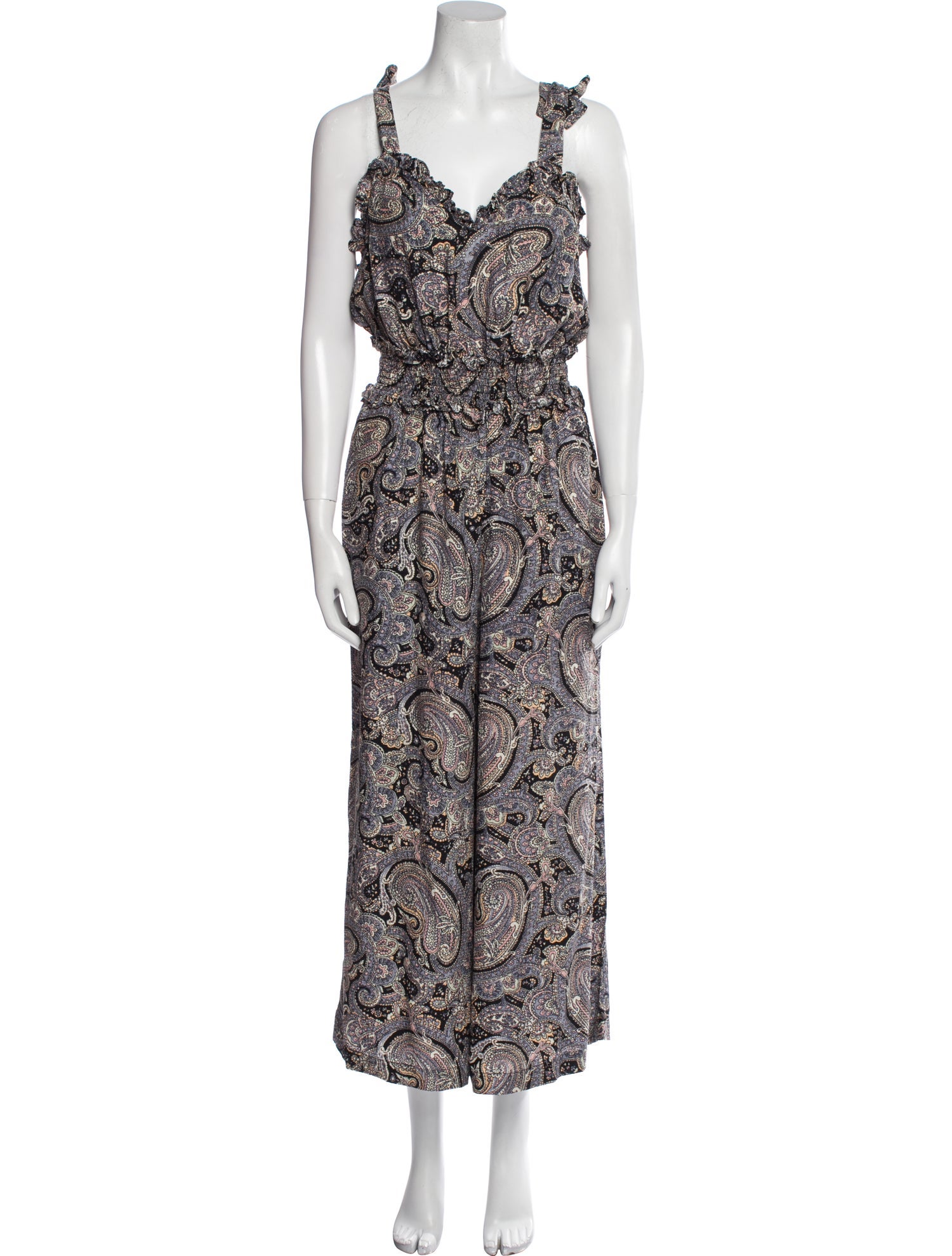 Rebecca Taylor Silk Paisley Print Jumpsuit