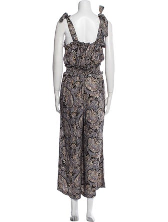 Rebecca Taylor Silk Paisley Print Jumpsuit