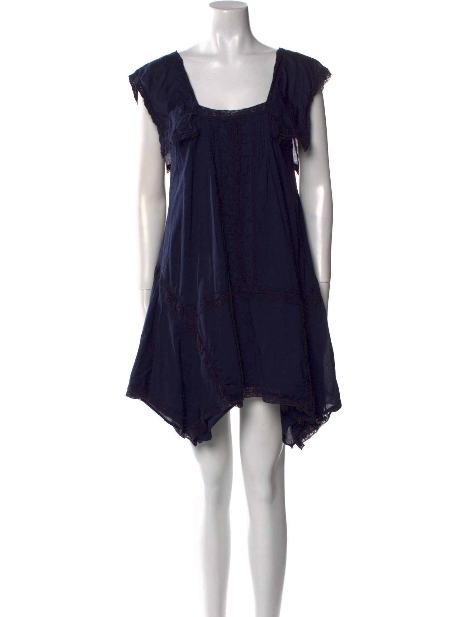 Rebecca Taylor Square Neckline Mini Dress