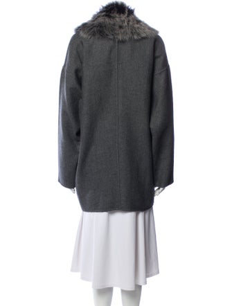 Rebecca Taylor Wool Fur Coat