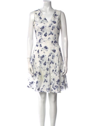 Rebecca Taylor Floral Print Knee-Length Dress