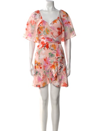 Rebecca Taylor Floral Print Knee-Length Dress