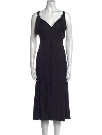 Rebecca Taylor V-Neck Midi Length Dress