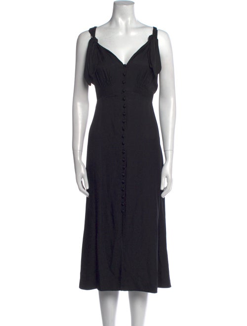Rebecca Taylor V-Neck Midi Length Dress