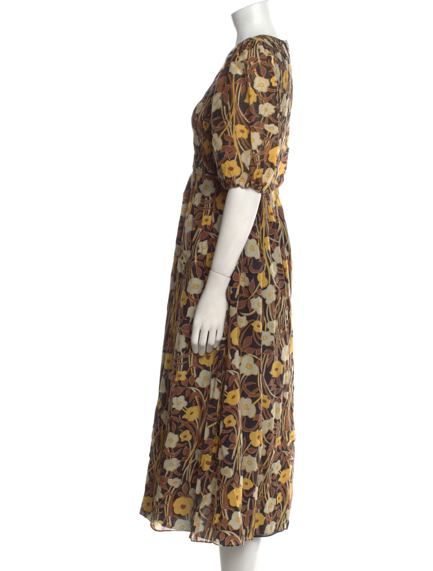 Rebecca Taylor Floral Print Long Dress