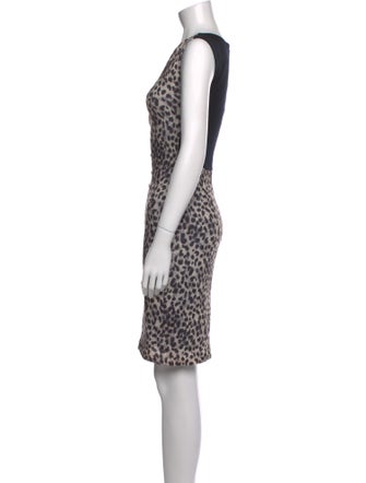 Rebecca Taylor Animal Print Knee-Length Dress