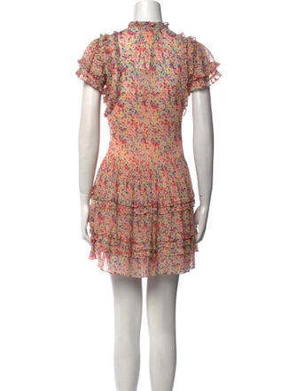 Rebecca Taylor Floral Print Mini Dress