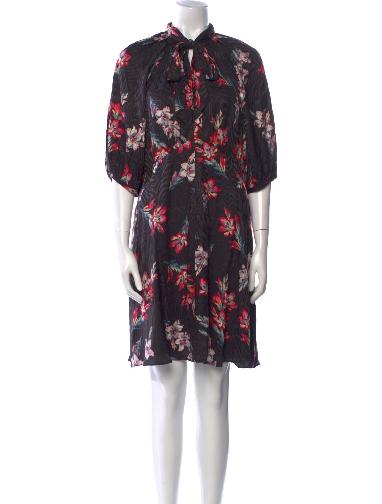 Rebecca Taylor Floral Print Knee-Length Dress