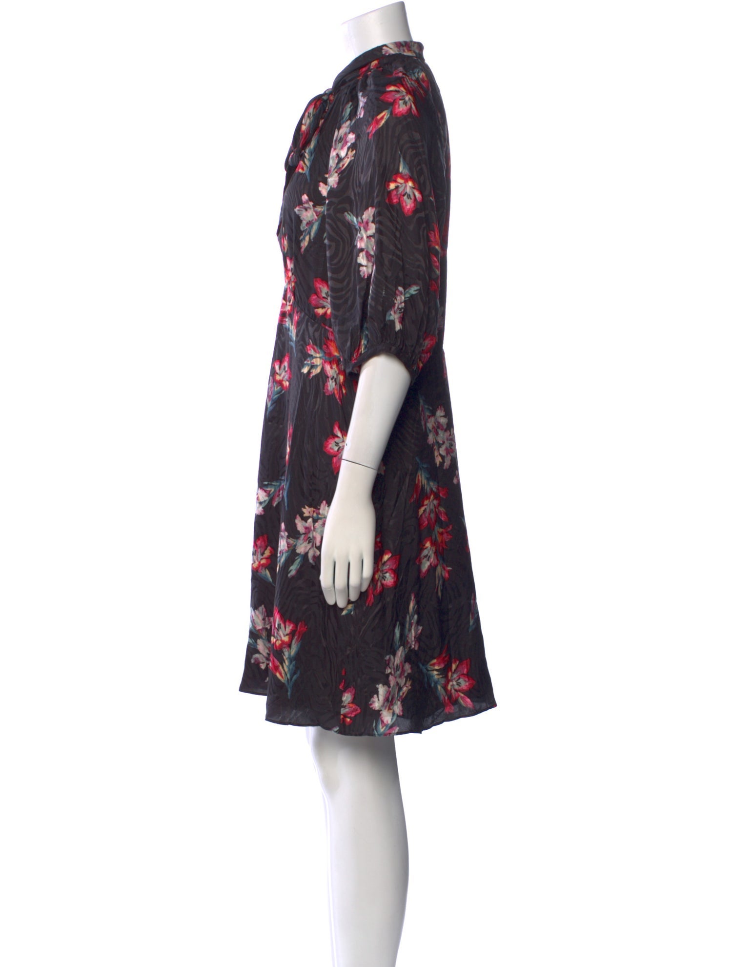 Rebecca Taylor Floral Print Knee-Length Dress