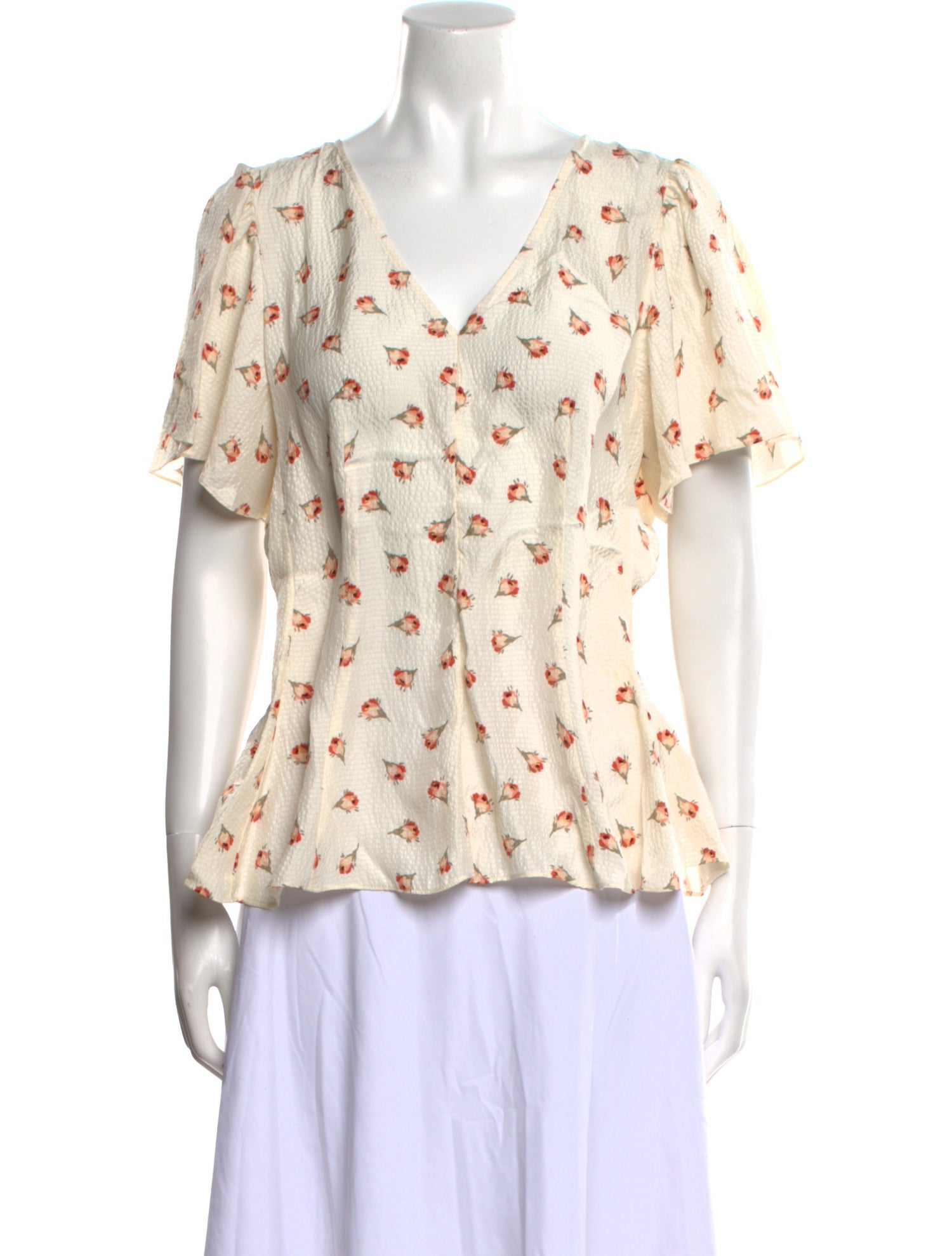 Rebecca Taylor Silk Floral Print Blouse w/ Tags