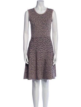 Rebecca Taylor Animal Print Knee-Length Dress