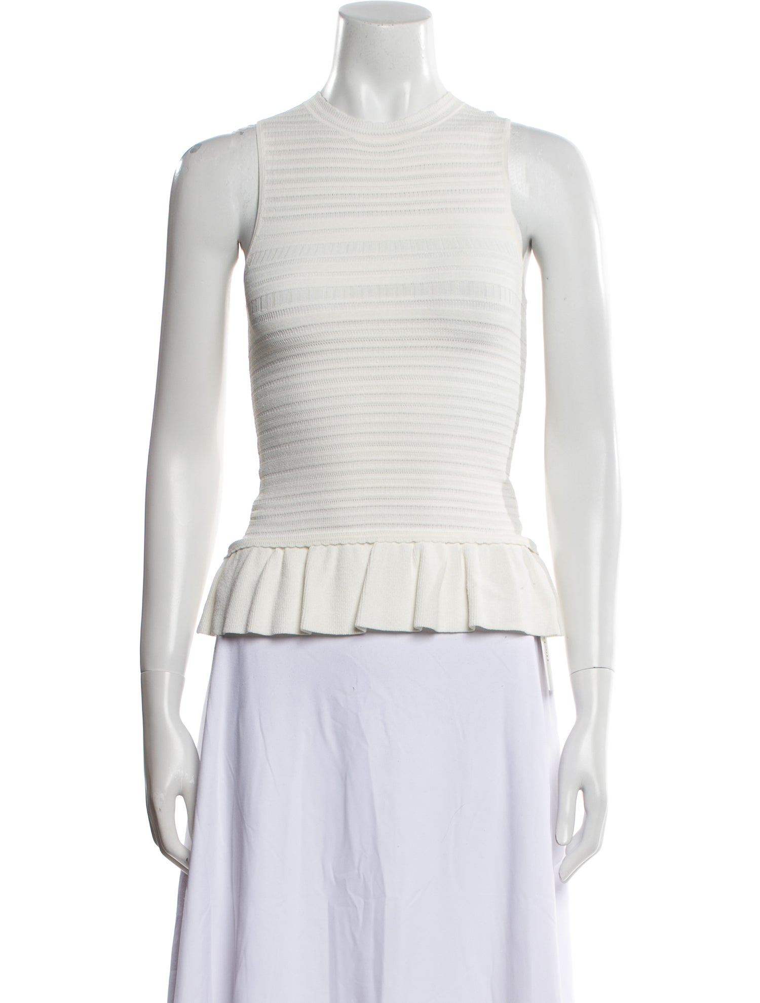 Rebecca Taylor Crew Neck Sleeveless Top