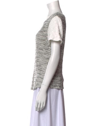 Rebecca Taylor Striped Scoop Neck Sweater