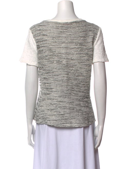 Rebecca Taylor Striped Scoop Neck Sweater